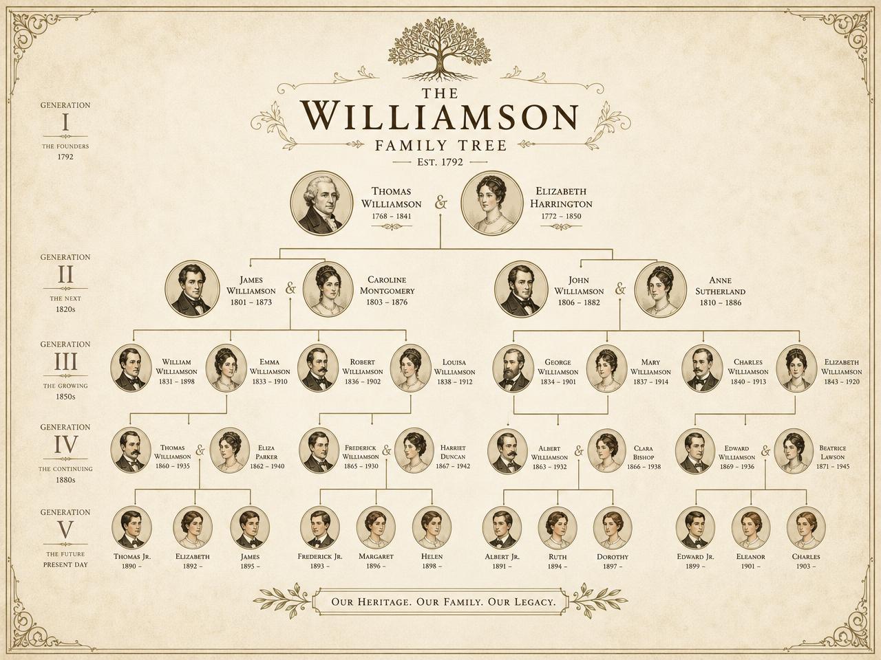 Rootkin family tree poster PDF